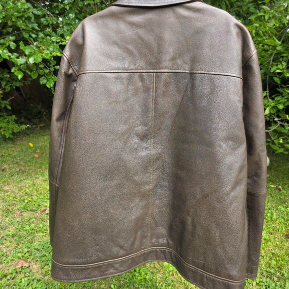 Vintage WILSONS Leather M. Julian Men's XXL Jacket Brown Quilt Lined EUC - Picture 12 of 13